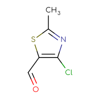 Chemical structure of 4-chloro-2-methyl-1,3-thiazole-5-carbaldehyde - CSSB00010371697