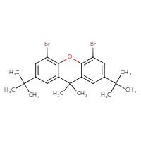 Chemical structure of 4,5-dibromo-2,7-di-tert-butyl-9,9-dimethyl-9H-xanthene - CSSB00020659164