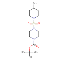 Chemical structure of tert-butyl 4-[(4-methylpiperidin-1-yl)sulfonyl]piperazine-1-carboxylate - CSSB00226644949