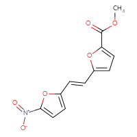 Chemical structure of methyl 5-[(1E)-2-(5-nitrofuran-2-yl)ethenyl]furan-2-carboxylate - CSSB00102517463