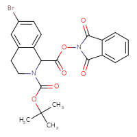 Chemical structure of 2-tert-butyl 1-(1,3-dioxo-2,3-dihydro-1H-isoindol-2-yl) 6-bromo-1,2,3,4-tetrahydroisoquinoline-1,2-dicarboxylate - CSSB06262880484