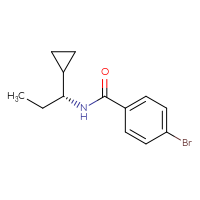 Chemical structure of 4-bromo-N-[(1R)-1-cyclopropylpropyl]benzamide - CSSB02497506310