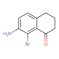 Chemical structure of 7-amino-8-bromo-1,2,3,4-tetrahydronaphthalen-1-one - CSSB00015235771