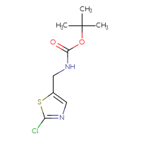 Chemical structure of tert-butyl N-[(2-chloro-1,3-thiazol-5-yl)methyl]carbamate - CSSB00000696876