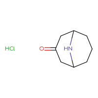Chemical structure of 9-azabicyclo[3.3.1]nonan-3-one hydrochloride - CSSB00020586921