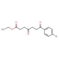 Chemical structure of ethyl 7-(4-bromophenyl)-4,7-dioxoheptanoate - CSSB00020629073