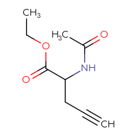 Chemical structure of ethyl 2-acetamidopent-4-ynoate - CSSB00000075802