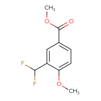 Chemical structure of methyl 3-(difluoromethyl)-4-methoxybenzoate - CSSB00038257763