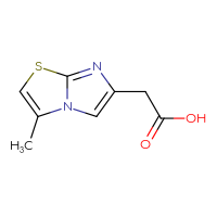 Chemical structure of 2-{3-methylimidazo[2,1-b][1,3]thiazol-6-yl}acetic acid - CSSB00000117471