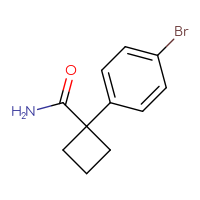 Chemical structure of 1-(4-bromophenyl)cyclobutane-1-carboxamide - CSSB00009813251