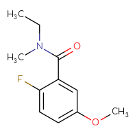 Chemical structure of N-ethyl-2-fluoro-5-methoxy-N-methylbenzamide - CSSB03555225762
