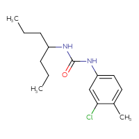 Chemical structure of 1-(3-chloro-4-methylphenyl)-3-(heptan-4-yl)urea - CSSB06614233952
