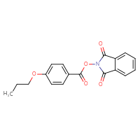 Chemical structure of 1,3-dioxo-2,3-dihydro-1H-isoindol-2-yl 4-propoxybenzoate - CSSB02129177592