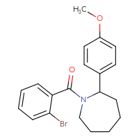 Chemical structure of 1-(2-bromobenzoyl)-2-(4-methoxyphenyl)azepane - CSSB14621854995
