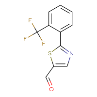 Chemical structure of 2-[2-(trifluoromethyl)phenyl]-1,3-thiazole-5-carbaldehyde - CSSB00005509649