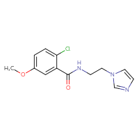 Chemical structure of 2-chloro-N-[2-(1H-imidazol-1-yl)ethyl]-5-methoxybenzamide - CSSB06403622130