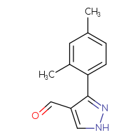 Chemical structure of 3-(2,4-dimethylphenyl)-1H-pyrazole-4-carbaldehyde - CSSB00011247585