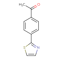 Chemical structure of 1-[4-(1,3-thiazol-2-yl)phenyl]ethan-1-one - CSSB00021040469