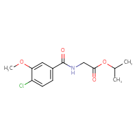 Chemical structure of propan-2-yl 2-[(4-chloro-3-methoxyphenyl)formamido]acetate - CSSB02018695045