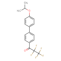 Chemical structure of 2,2,3,3,3-pentafluoro-1-[4'-(propan-2-yloxy)-[1,1'-biphenyl]-4-yl]propan-1-one - CSSB21103684869