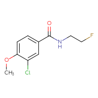 Chemical structure of 3-chloro-N-(2-fluoroethyl)-4-methoxybenzamide - CSSB01992381223