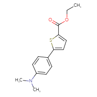Chemical structure of ethyl 5-[4-(dimethylamino)phenyl]thiophene-2-carboxylate - CSSB04504273639