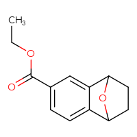 Chemical structure of ethyl 11-oxatricyclo[6.2.1.0²,⁷]undeca-2,4,6-triene-4-carboxylate - CSSB01978910068