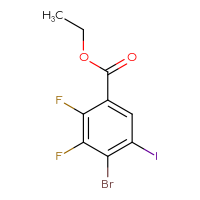 Chemical structure of ethyl 4-bromo-2,3-difluoro-5-iodobenzoate - CSSB06822253127