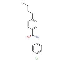 Chemical structure of 4-butyl-N-(4-chlorophenyl)benzamide - CSSB00104112132