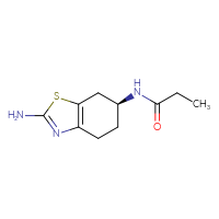 Chemical structure of N-[(6S)-2-amino-4,5,6,7-tetrahydro-1,3-benzothiazol-6-yl]propanamide - CSSB00015189239