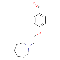 Chemical structure of 4-[2-(azepan-1-yl)ethoxy]benzaldehyde - CSSB00015234058