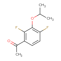 Chemical structure of 1-[2,4-difluoro-3-(propan-2-yloxy)phenyl]ethan-1-one - CSSB15003386695