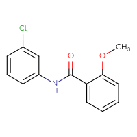 Chemical structure of N-(3-chlorophenyl)-2-methoxybenzamide - CSSB00046225459