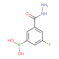 Chemical structure of [3-fluoro-5-(hydrazinecarbonyl)phenyl]boronic acid - CSSB00000106690