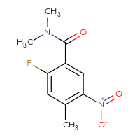 Chemical structure of 2-fluoro-N,N,4-trimethyl-5-nitrobenzamide - CSSB01046928787