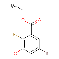 Chemical structure of ethyl 5-bromo-2-fluoro-3-hydroxybenzoate - CSSB00015683212