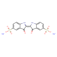 Chemical structure of disodium 3,3'-dioxo-1H,1'H,3H,3'H-[2,2'-biindolylidene]-5,5'-disulfonate - CSSB00121571202