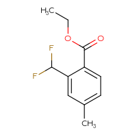 Chemical structure of ethyl 2-(difluoromethyl)-4-methylbenzoate - CSSB07188596898
