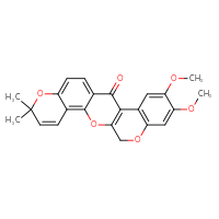 Chemical structure of 17,18-dimethoxy-7,7-dimethyl-2,8,21-trioxapentacyclo[12.8.0.0³,¹².0⁴,⁹.0¹⁵,²⁰]docosa-1(14),3,5,9,11,15(20),16,18-octaen-13-one - CSSB00137409906