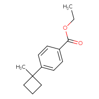 Chemical structure of ethyl 4-(1-methylcyclobutyl)benzoate - CSSB06615123467