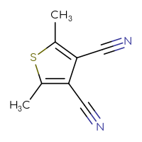Chemical structure of dimethylthiophene-3,4-dicarbonitrile - CSSB00015527655