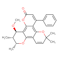 Chemical structure of (10R,11S,12R)-12-methoxy-6,6,10,11-tetramethyl-4-phenyl-6,10,11,12-tetrahydro-2H-1,5,9-trioxatriphenylen-2-one - CSSB00161002512