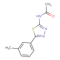 Chemical structure of N-[5-(3-methylphenyl)-1,3,4-thiadiazol-2-yl]acetamide - CSSB00052901746