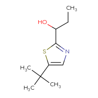Chemical structure of 1-(5-tert-butyl-1,3-thiazol-2-yl)propan-1-ol - CSSB20687842689