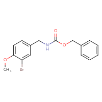 Chemical structure of benzyl N-[(3-bromo-4-methoxyphenyl)methyl]carbamate - CSSB00114171847