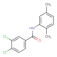 Chemical structure of 3,4-dichloro-N-(2,5-dimethylphenyl)benzamide - CSSB00046242258