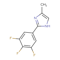 Chemical structure of 4-methyl-2-(3,4,5-trifluorophenyl)-1H-imidazole - CSSB00012064275