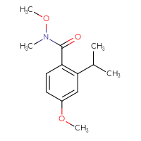 Chemical structure of N,4-dimethoxy-N-methyl-2-(propan-2-yl)benzamide - CSSB21151585006