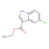Chemical structure of ethyl 5-chloro-1H-indole-3-carboxylate - CSSB00010164460