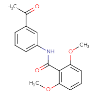 Chemical structure of N-(3-acetylphenyl)-2,6-dimethoxybenzamide - CSSB00047671365